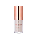 Skincare serum bottle with rose gold cap on a white background